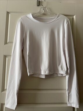 Classic White Long Sleeve Crewneck Top